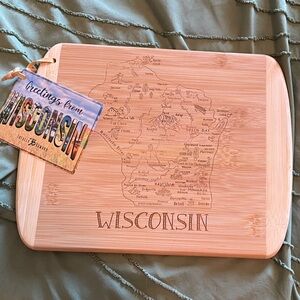 Wisconsin Engraved Bamboo Cutting Board